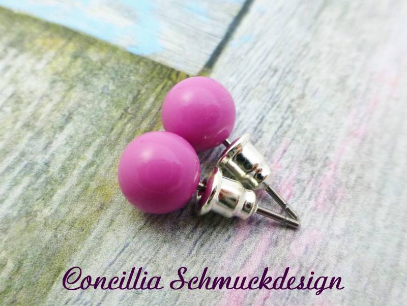 Ohrstecker Mini Kugel Pink 7 Mm von concilliadesign