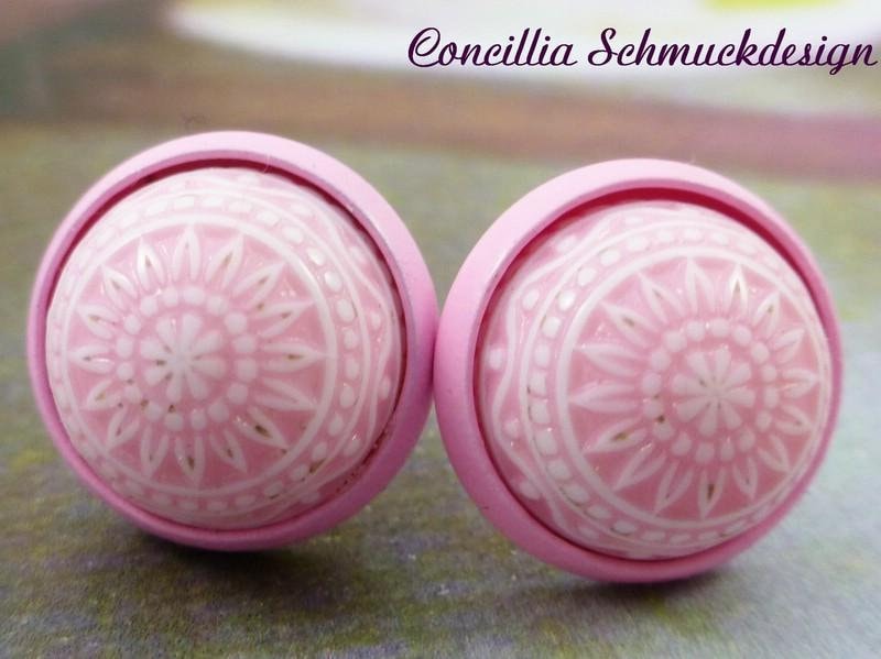 Ohrstecker Rosa Mosaik von concilliadesign