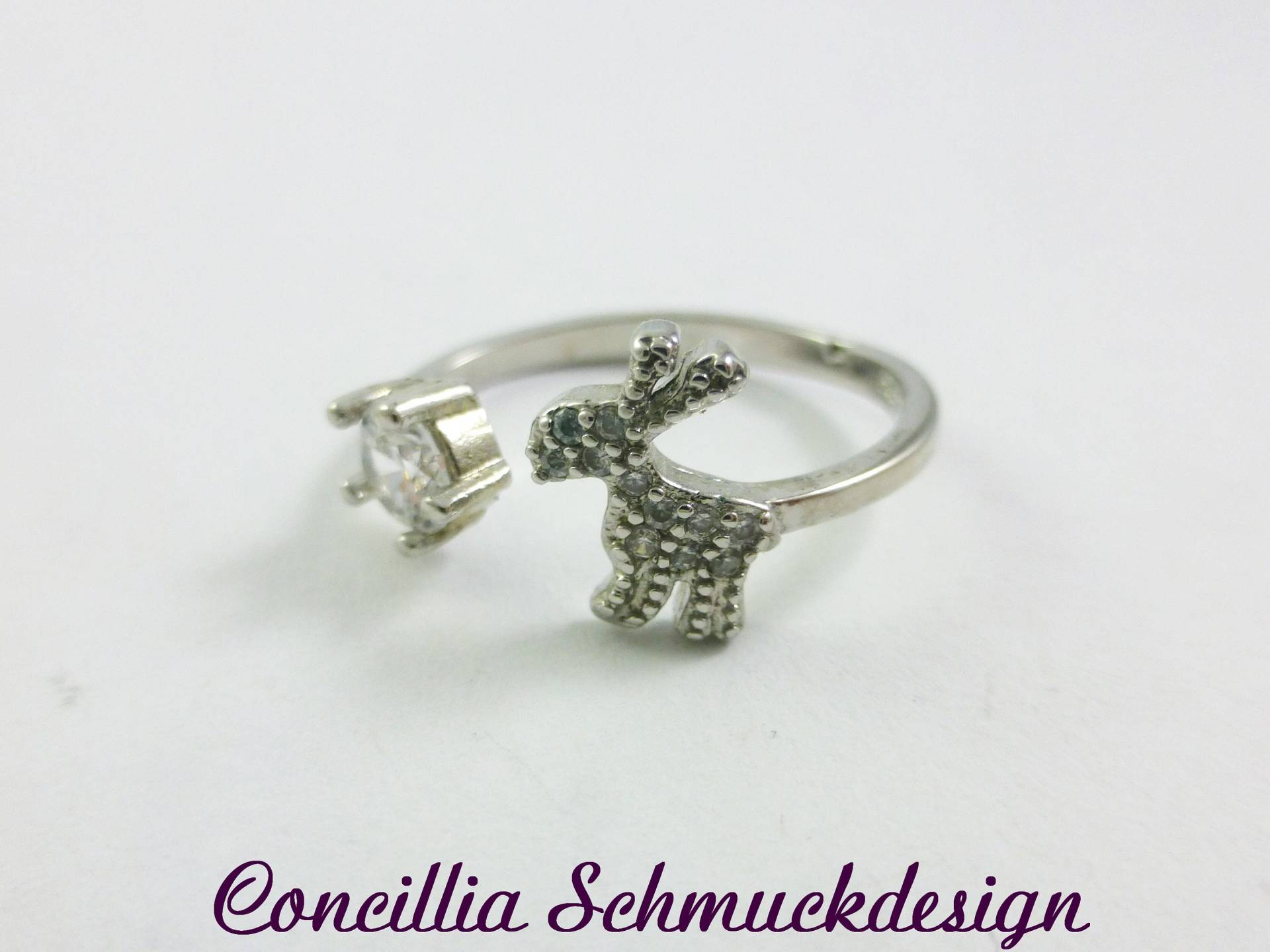 Ring Elch Edelstahl Zirkonia von concilliadesign