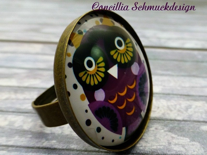Ring Eule Lila von concilliadesign
