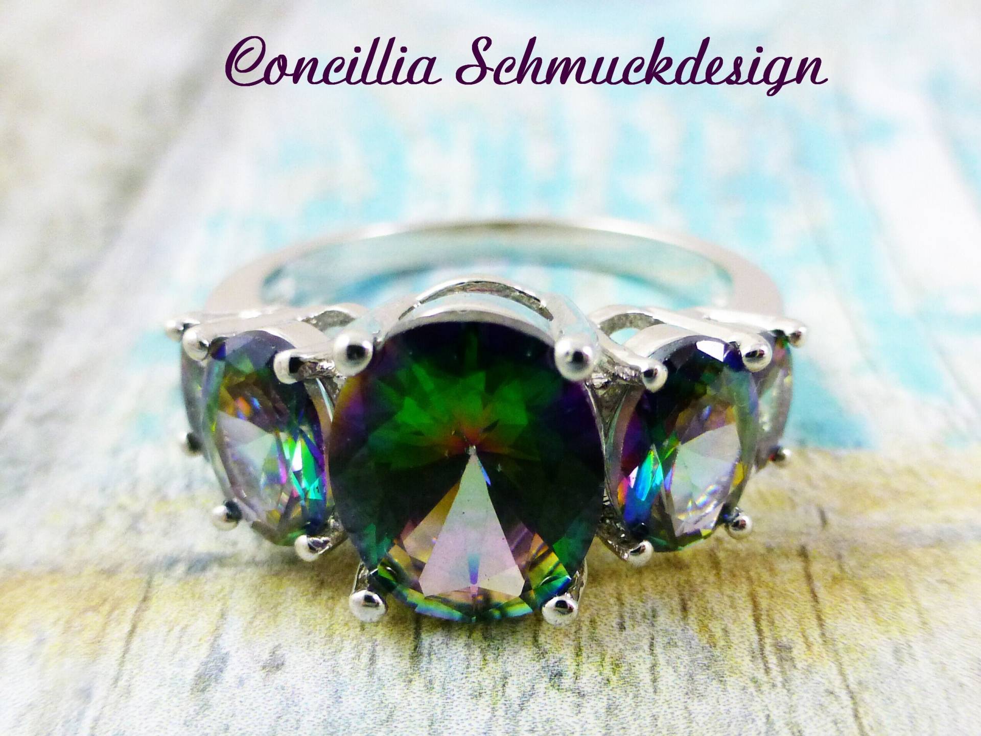 Ring Glitzer Regenbogenfarben Ring Glitzer Regenbogenfarben von concilliadesign