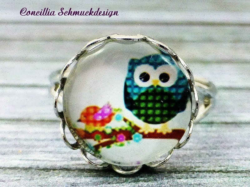 Ring Kleine Eule Verstellbar Ring Kleine Eule Verstellbar von concilliadesign