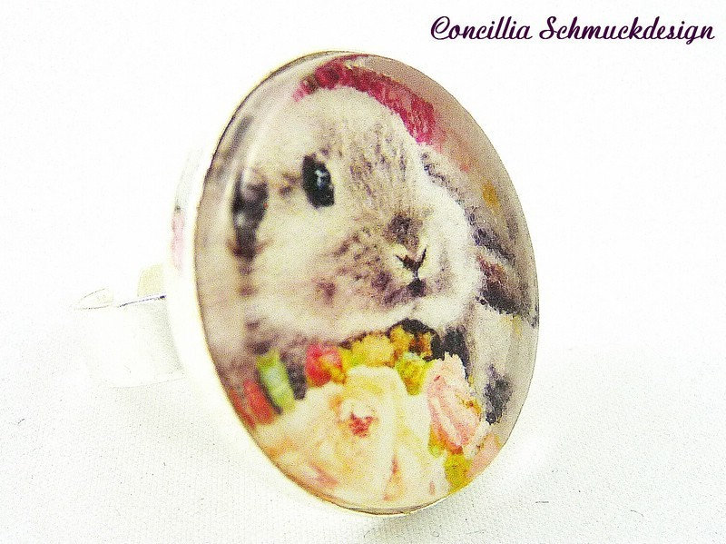 Ring Puschelhase von concilliadesign