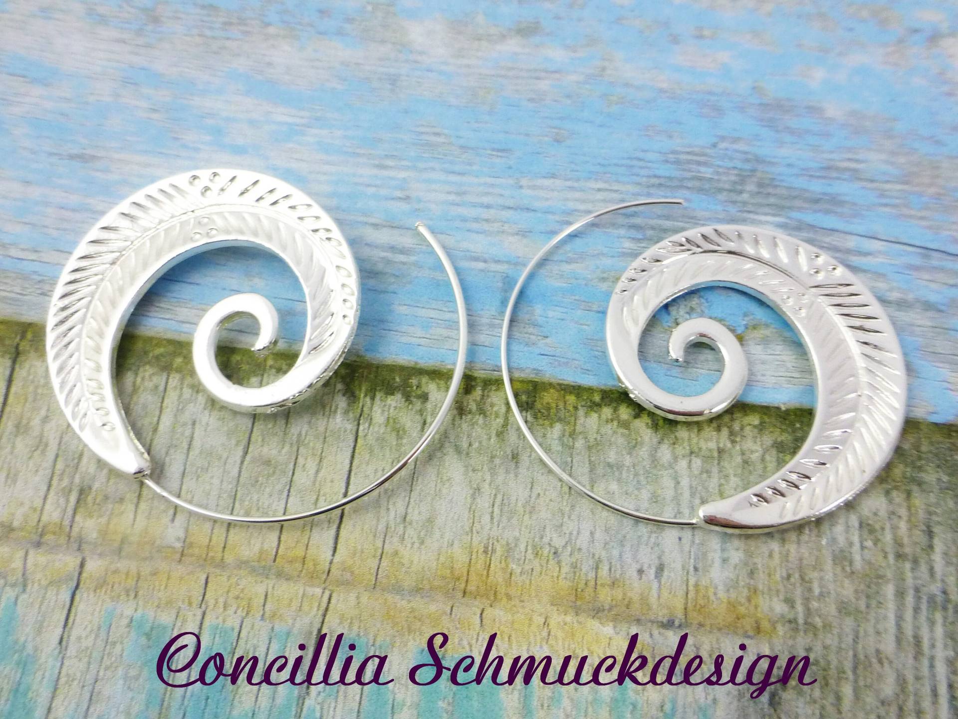 Spiral Creolen Edelstahl Groß von concilliadesign