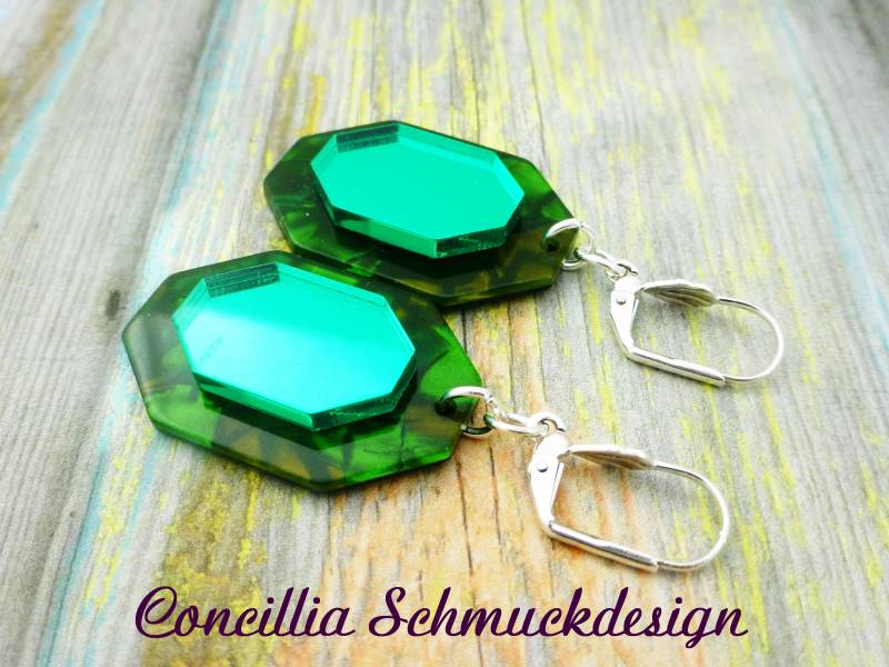 statement Ohrringe Grün Emerald von concilliadesign