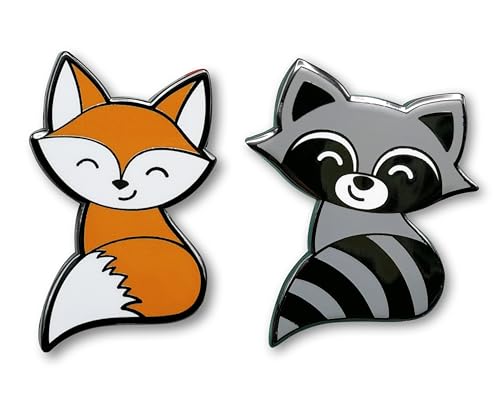 2 Pins Fuchs & Waschbär von confetti.friends