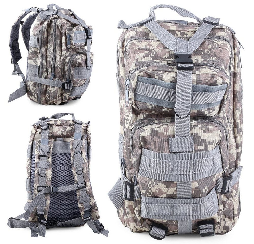 TSB Werk Freizeitrucksack Rucksack Militär BW Wanderrucksack 30L, Kampfrucksack, Trekking, Camping, Bundeswehr von TSB Werk