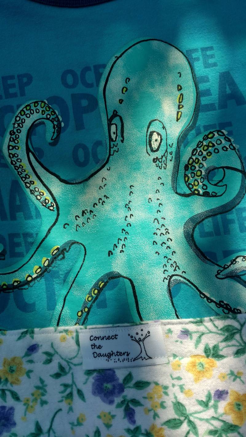 Größe 4 Türkis Oktopus von connectthedaughters