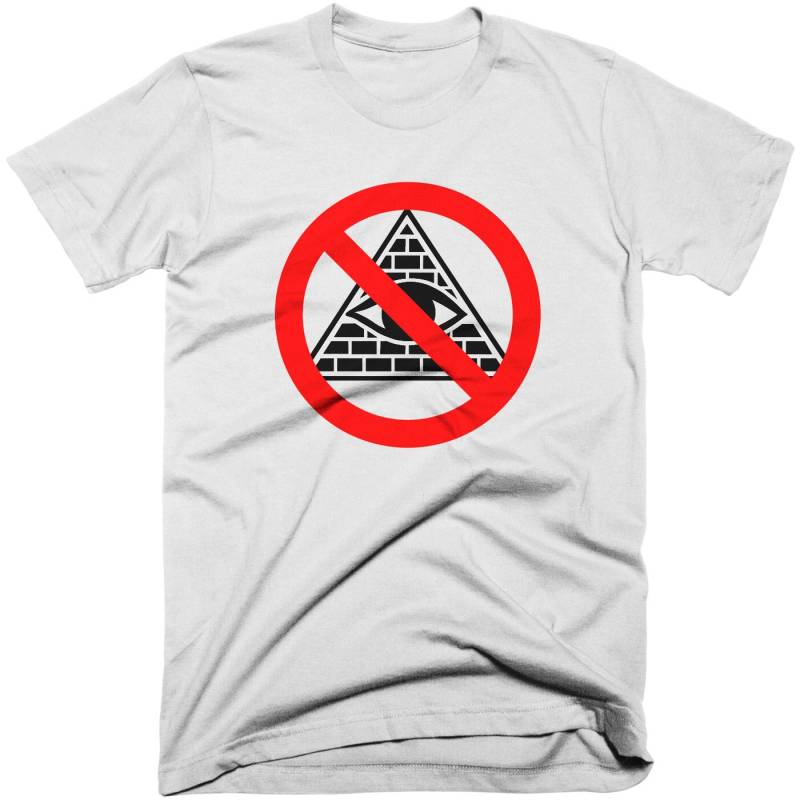 Anti Illuminati T-Shirt. Kostenloser Versand Anti Illuminati T-Shirt. Kostenloser Versand von conspiracyclothes
