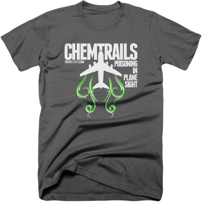 Chemtrails - Vergiftung Im Flugzeug Anblick T-Shirt. Kostenloser Versand Chemtrails - Vergiftung Im Flugzeug Anblick T-Shirt. Kostenloser Versand von conspiracyclothes