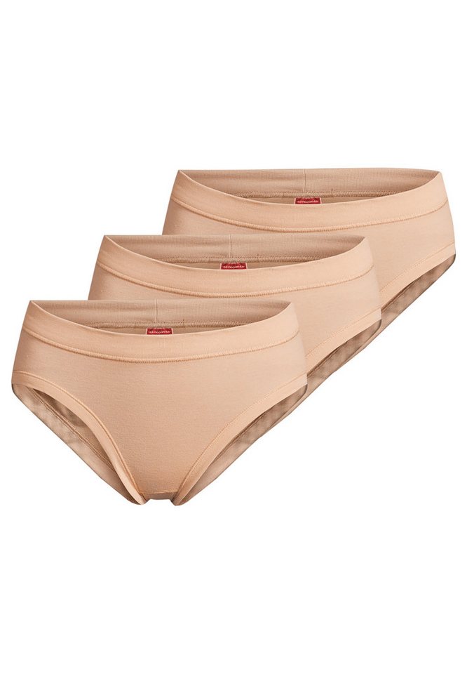 conta Hüftslip 3er Pack Feinripp (Spar-Set, 3-St) Hüftslip - Blickdicht - Komfortabler Weichbund, Perfekte Passform von conta