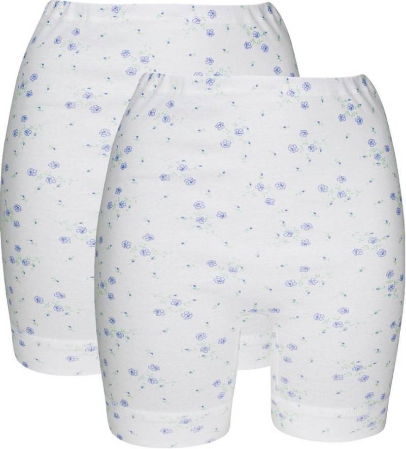 conta Jazz-Pants Slips Damen-Schlüpfer 2er-Pack kochfest Feinripp Blumen von conta