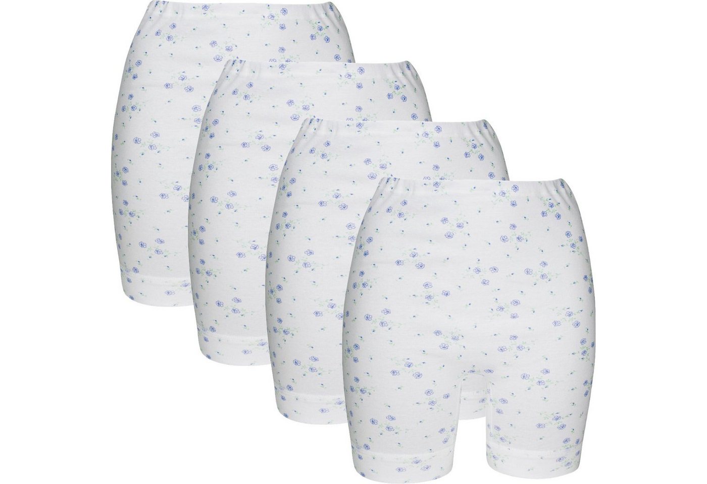 conta Jazz-Pants Slips Damen-Schlüpfer 4er-Pack Feinripp Blumen von conta