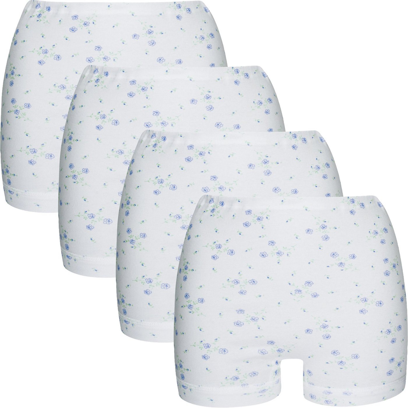 conta Jazz-Pants Slips Damen-Schlüpfer 4er-Pack Feinripp Blumen von conta