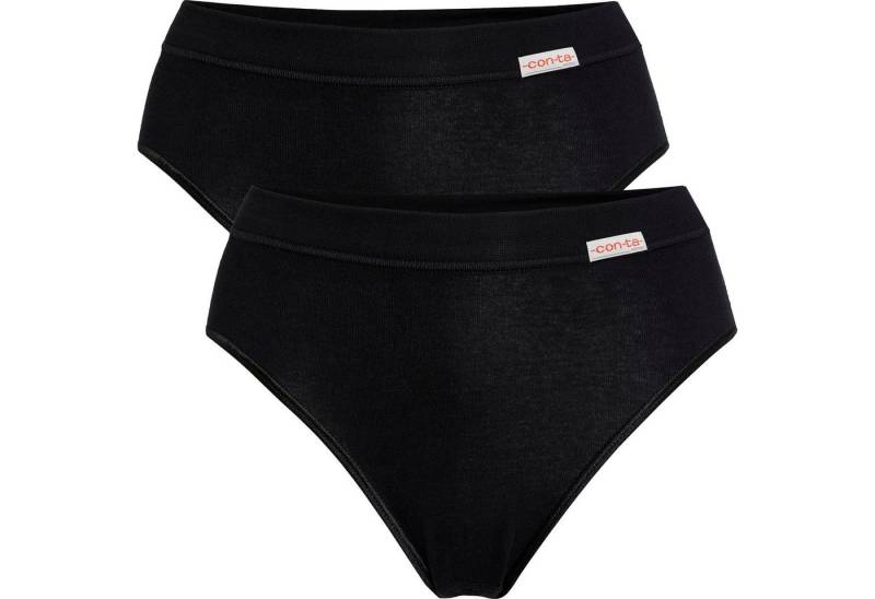conta Jazz-Pants Slips Damen-Slip 2er-Pack Feinripp Uni von conta