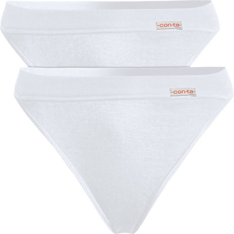 conta Jazz-Pants Slips Damen-Slip 2er-Pack Feinripp Uni von conta