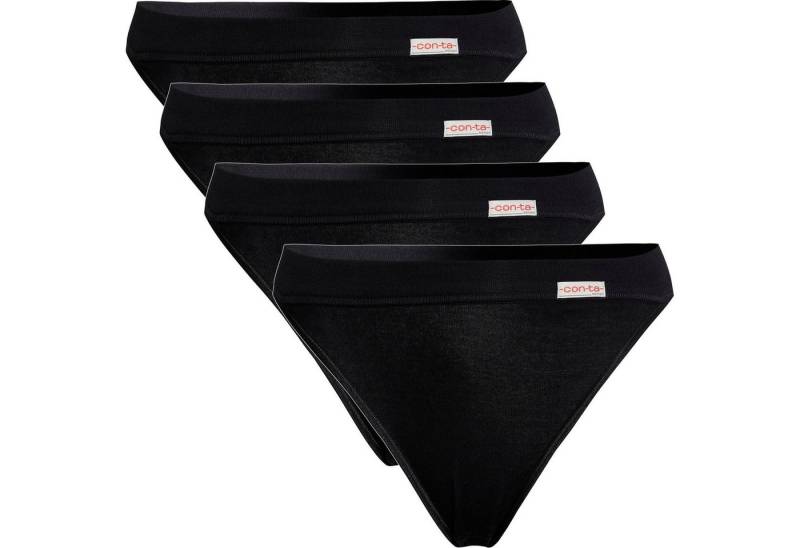 conta Jazz-Pants Slips Damen-Slip 4er-Pack Feinripp Uni von conta