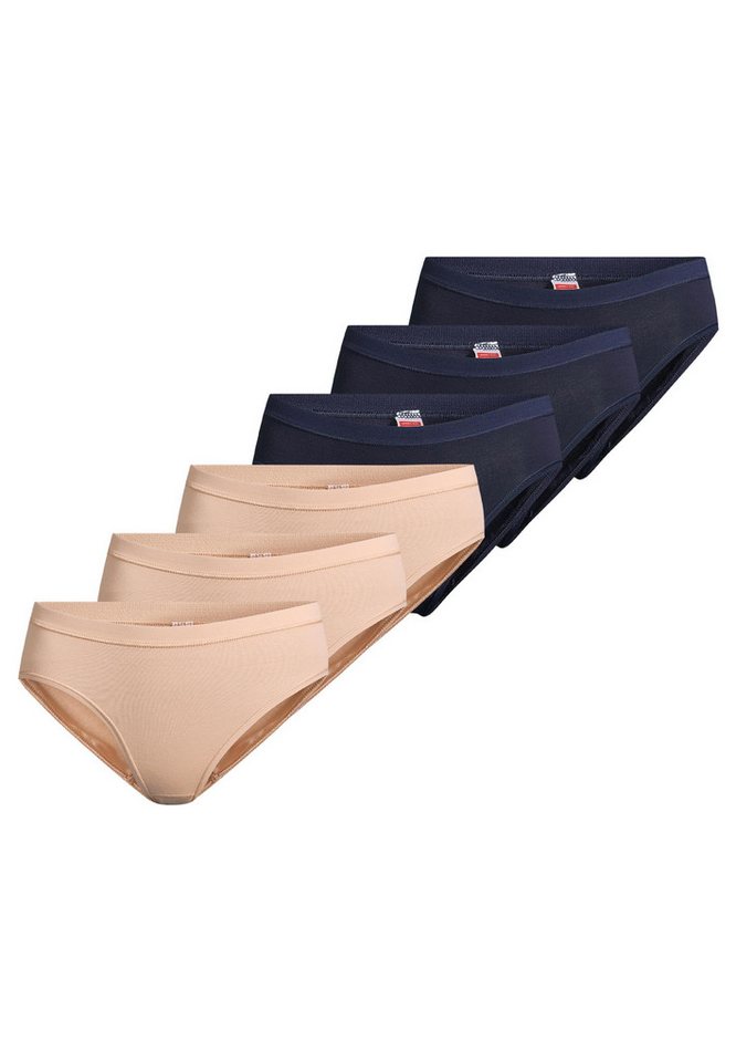 conta Midislip 6er Pack Feinripp (Spar-Set, 6-St) Midi Slip - Baumwolle - Atmungsaktiv - Weiche Feinripp-Qualität von conta