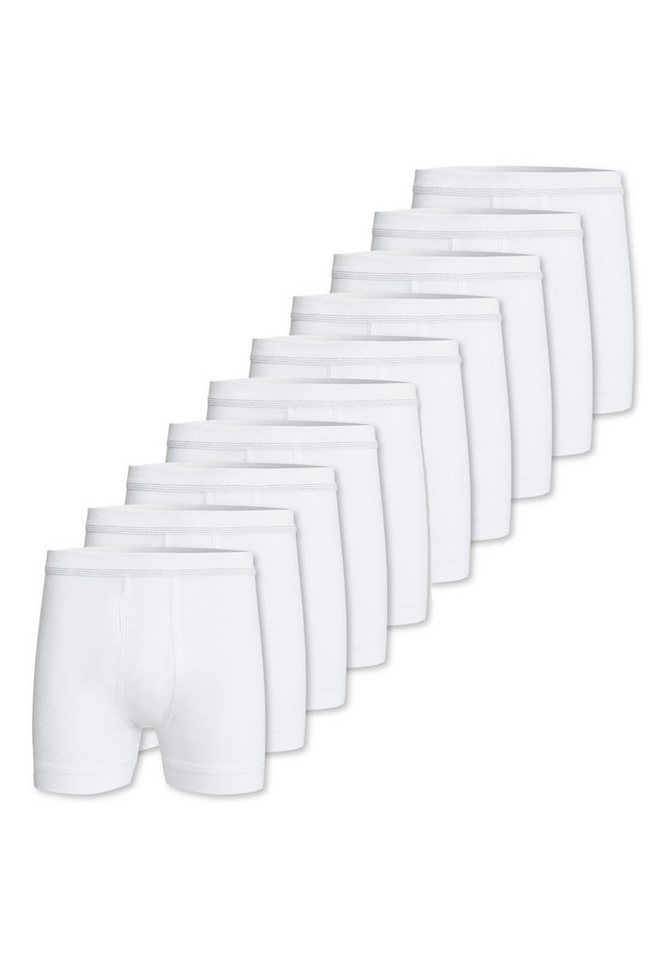 conta Retro Boxer 10er Pack Doppelripp (Spar-Set, 10-St) Unterhose kurz - Baumwolle - Mit Eingriff - Formstabil, Pflegeleicht von conta