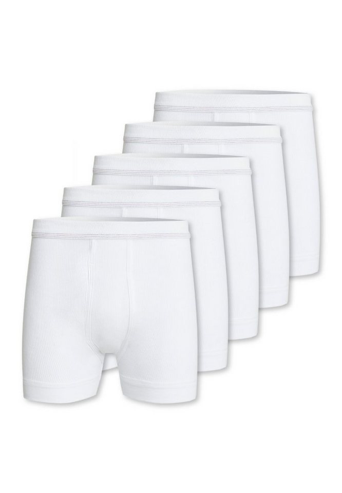 conta Retro Boxer 5er Pack Doppelripp (Spar-Set, 5-St) Unterhose kurz - Baumwolle - Mit Eingriff - Formstabil, Pflegeleicht von conta