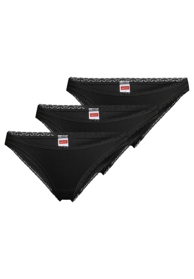 conta Rioslip 3er Pack Modal (Spar-Set, 3-St) Rio Slip - Blickdicht - Hochwertige Spitzenverzierung von conta
