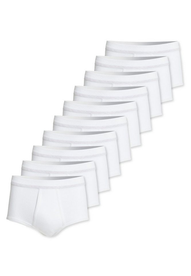 conta Slip 10er Pack Doppelripp (Spar-Set, 10-St) Slip / Unterhose - Baumwolle - Mit Eingriff - Formstabil, Pflegeleicht von conta