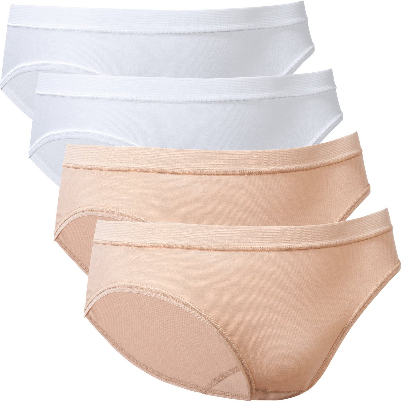 conta Slip Damen-Hüftslip 4er-Pack Feinripp Uni von conta