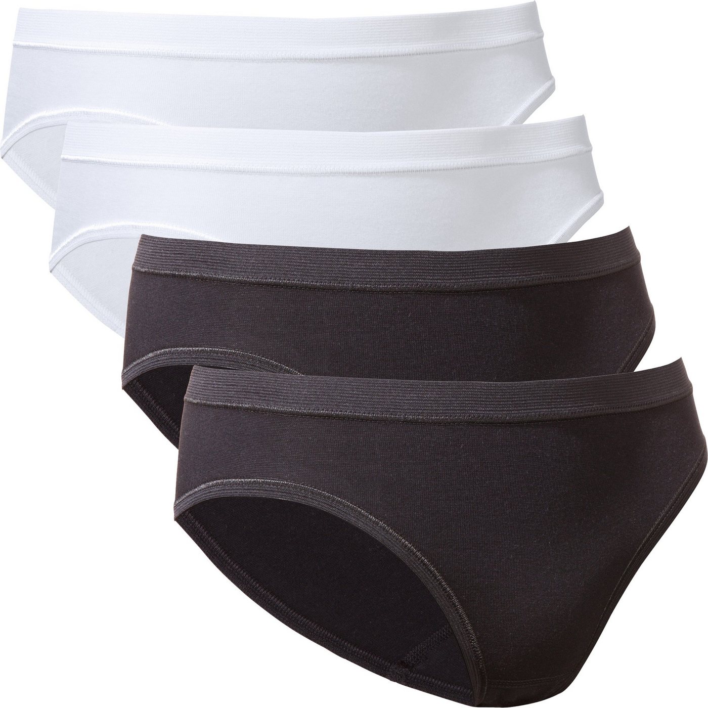 conta Slip Damen-Hüftslip 4er-Pack Feinripp Uni von conta