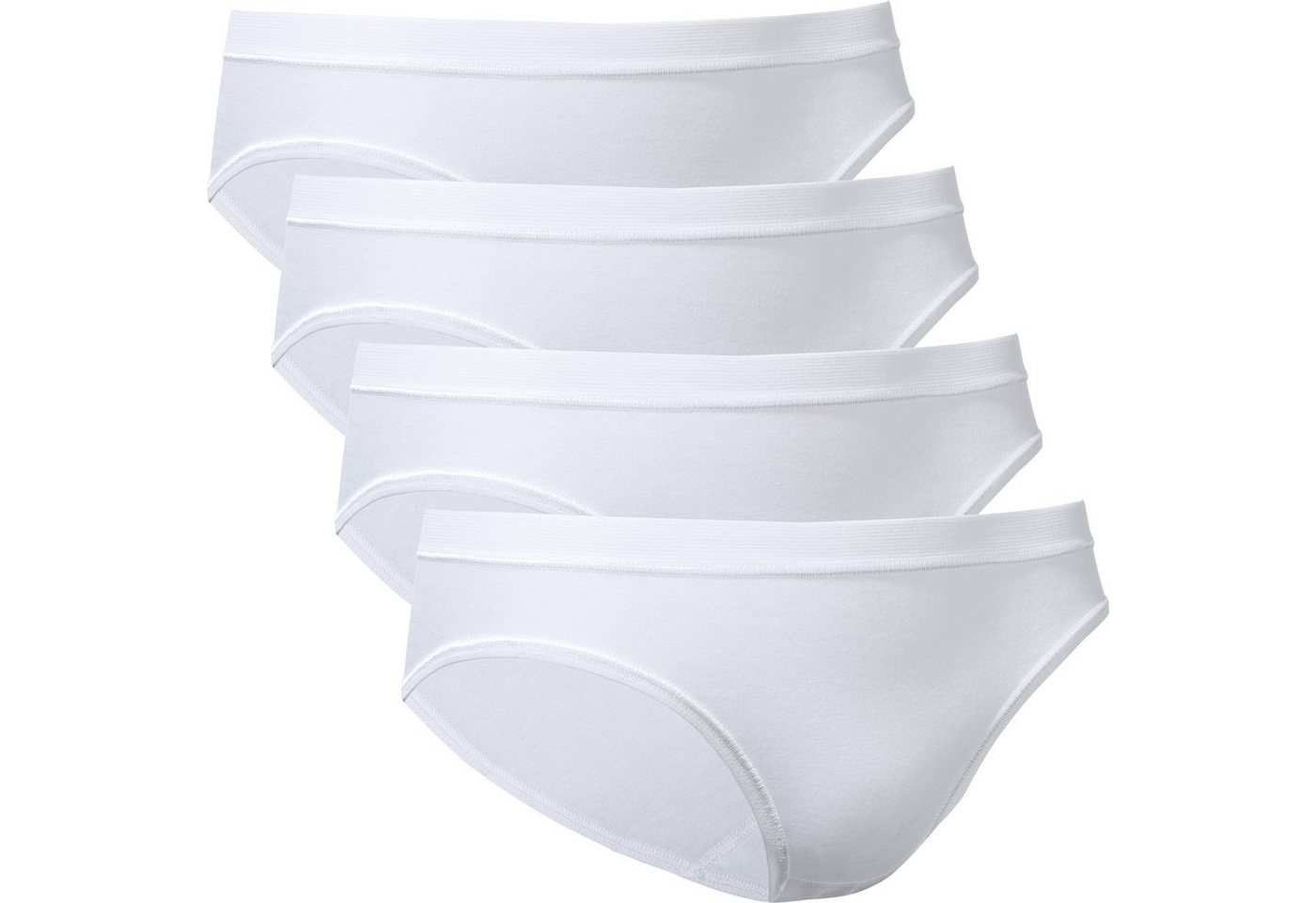 conta Slip Damen-Hüftslip 4er-Pack Feinripp Uni von conta