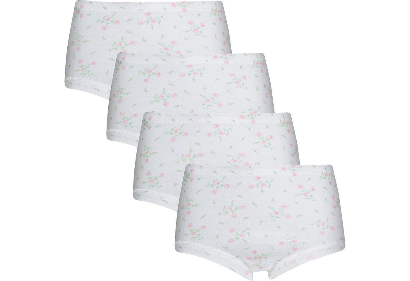 conta Slip Damen-Taillenslip 4er-Pack Feinripp Blumen von conta