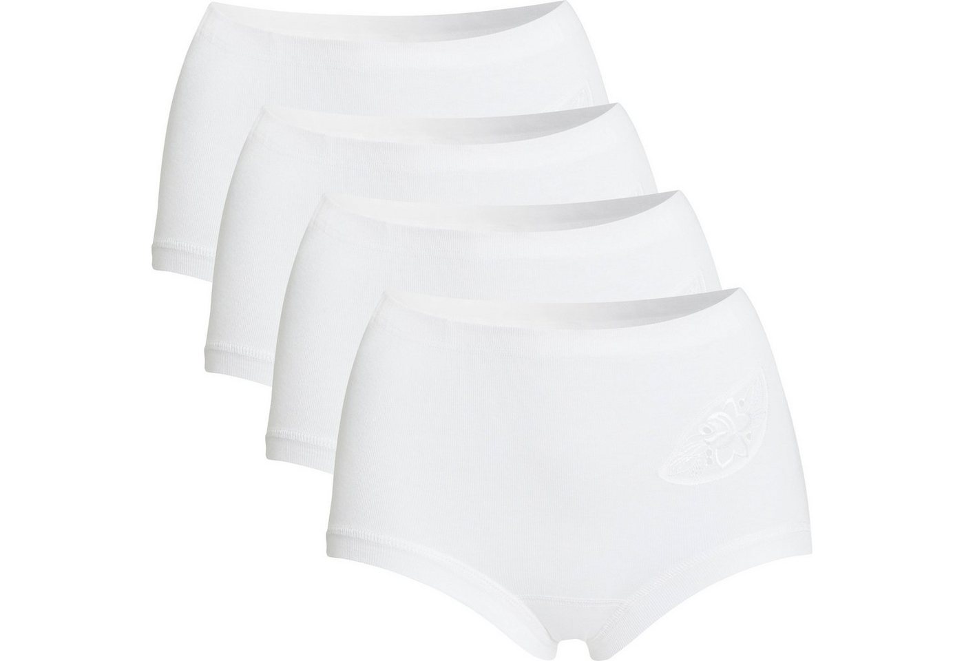 conta Slip Damen-Taillenslip 4er-Pack Feinripp Uni von conta