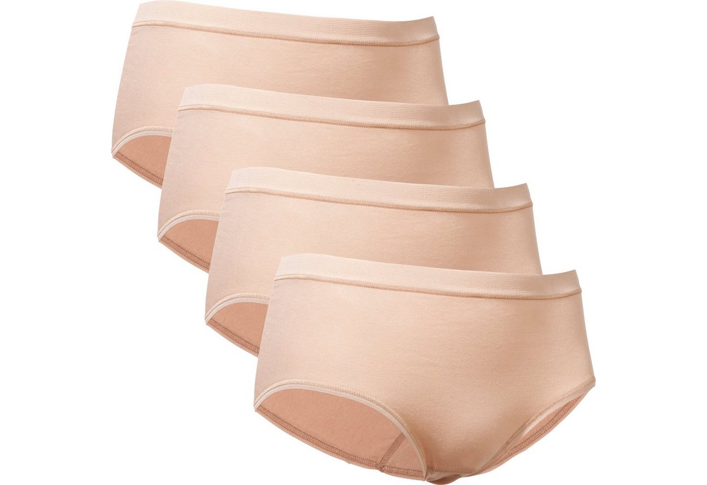 conta Slip Damen-Taillenslip 4er-Pack Feinripp Uni von conta