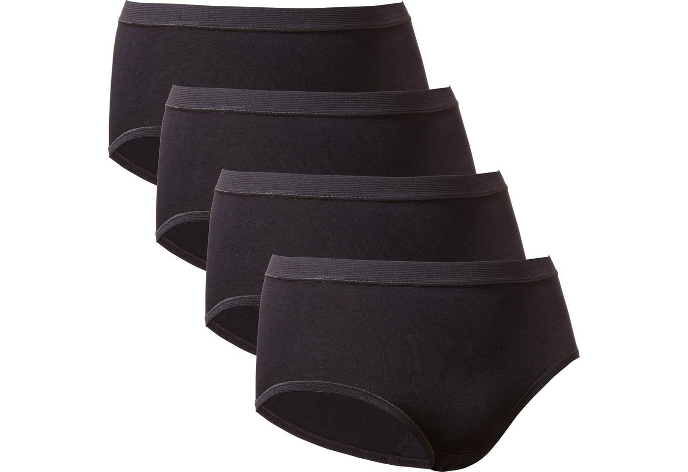 conta Slip Damen-Taillenslip 4er-Pack Feinripp Uni von conta