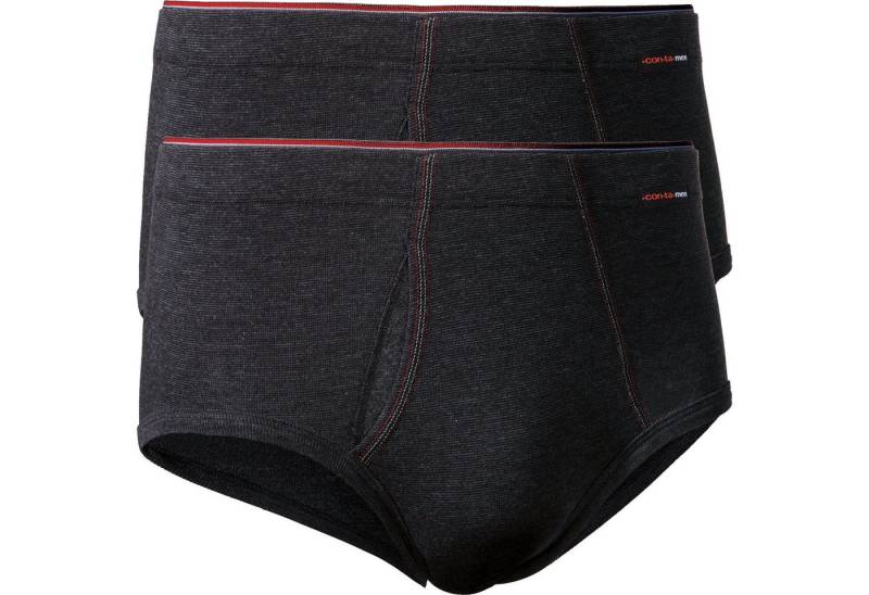 conta Slip Herren-Thermo-Slip 2er-Pack Feinripp Streifen von conta