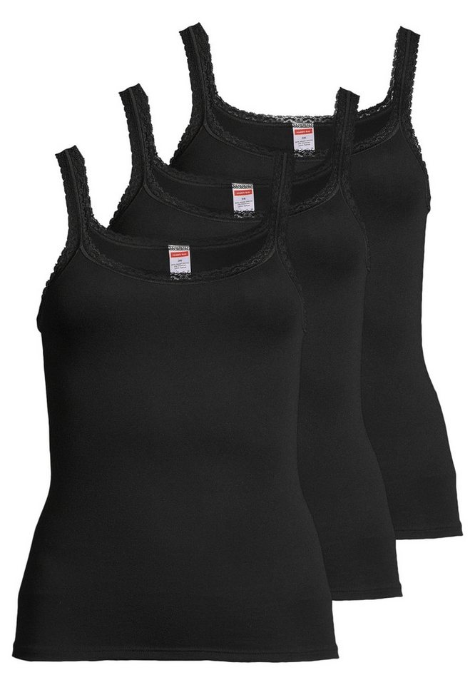 conta Unterhemd 3er Pack Modal (Spar-Set, 3-St) Unterhemd / Top - Blickdicht - Hochwertige Spitzenverzierung von conta