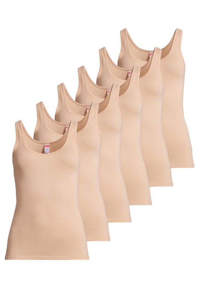 conta Unterhemd 6er Pack Feinripp (Spar-Set, 6-St) Unterhemd / Top - Baumwolle - Atmungsaktiv - Elastisches Material von conta
