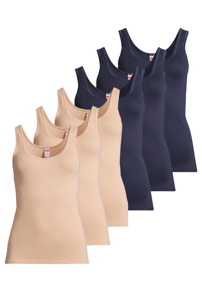 conta Unterhemd 6er Pack Feinripp (Spar-Set, 6-St) Unterhemd / Top - Baumwolle - Atmungsaktiv - Elastisches Material von conta