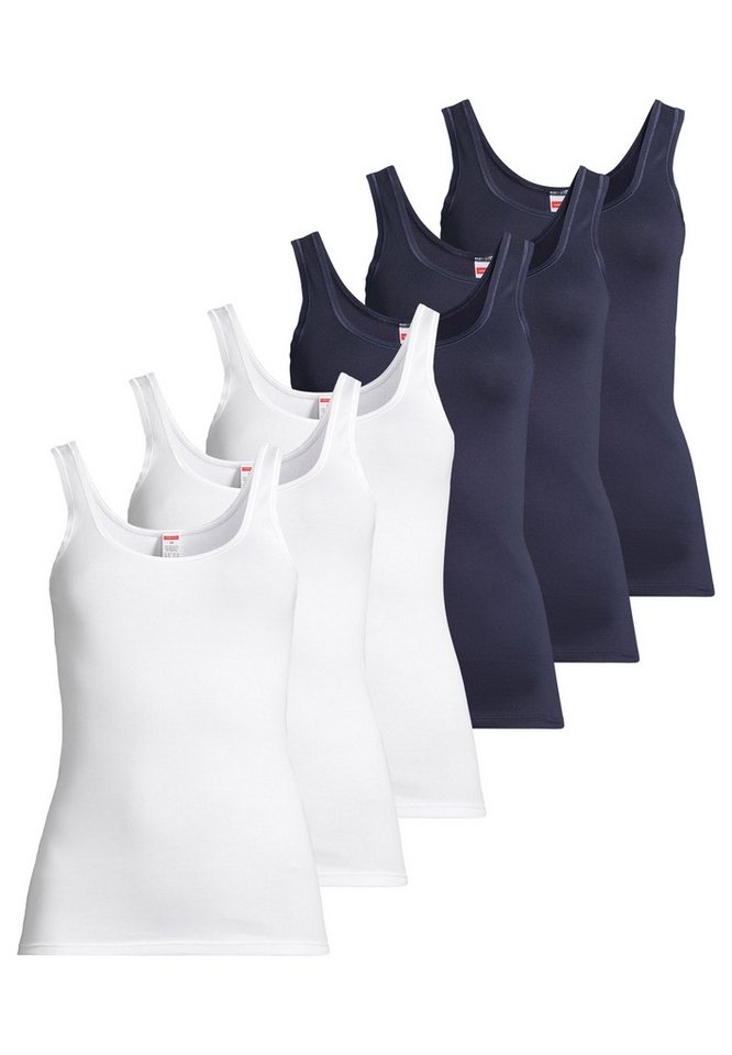 conta Unterhemd 6er Pack Feinripp (Spar-Set, 6-St) Unterhemd / Top - Baumwolle - Atmungsaktiv - Elastisches Material von conta