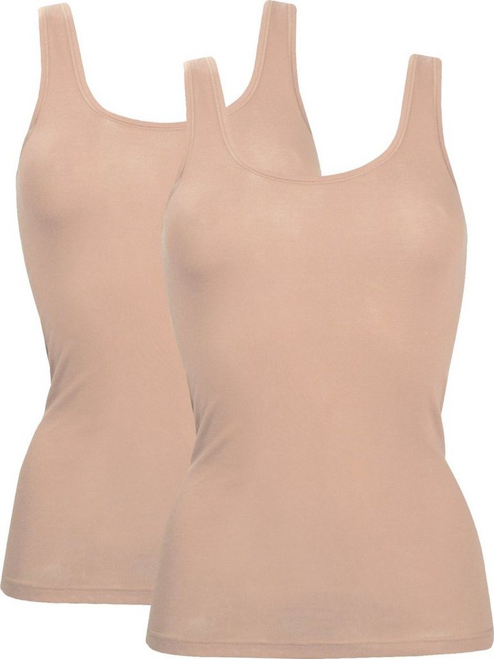 conta Unterhemd Damen-Unterhemd 2er-Pack Feinripp Uni von conta