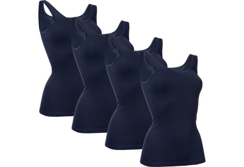 conta Unterhemd Damen-Unterhemd 4er-Pack Feinripp Uni von conta
