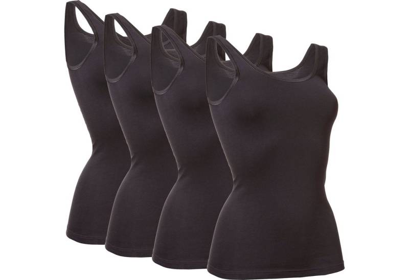 conta Unterhemd Damen-Unterhemd 4er-Pack Feinripp Uni von conta