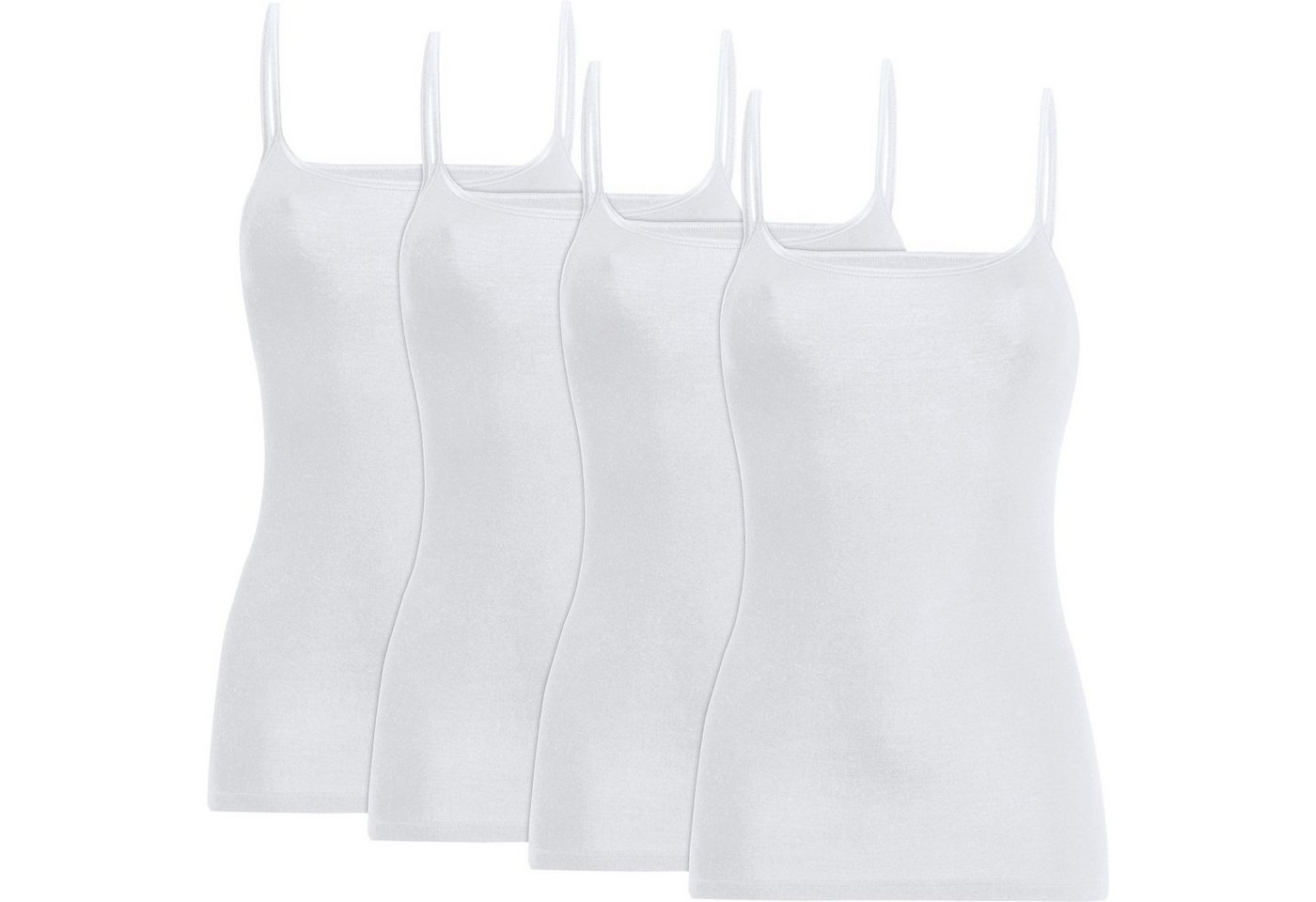 conta Unterhemd Damen-Unterhemd 4er-Pack Feinripp Uni von conta