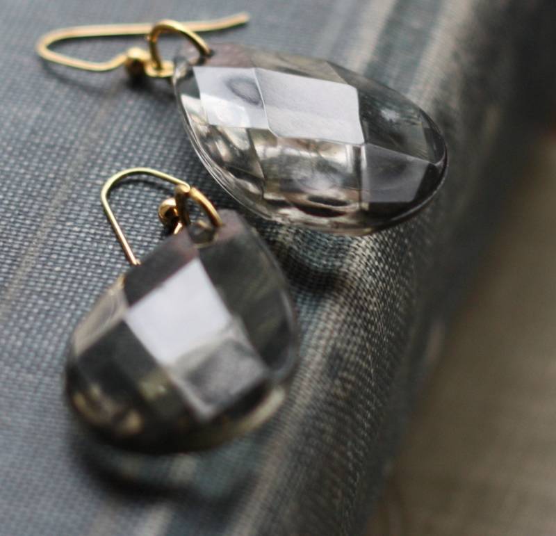 Vintage Ohrringe Tropfen Crystal von contrary