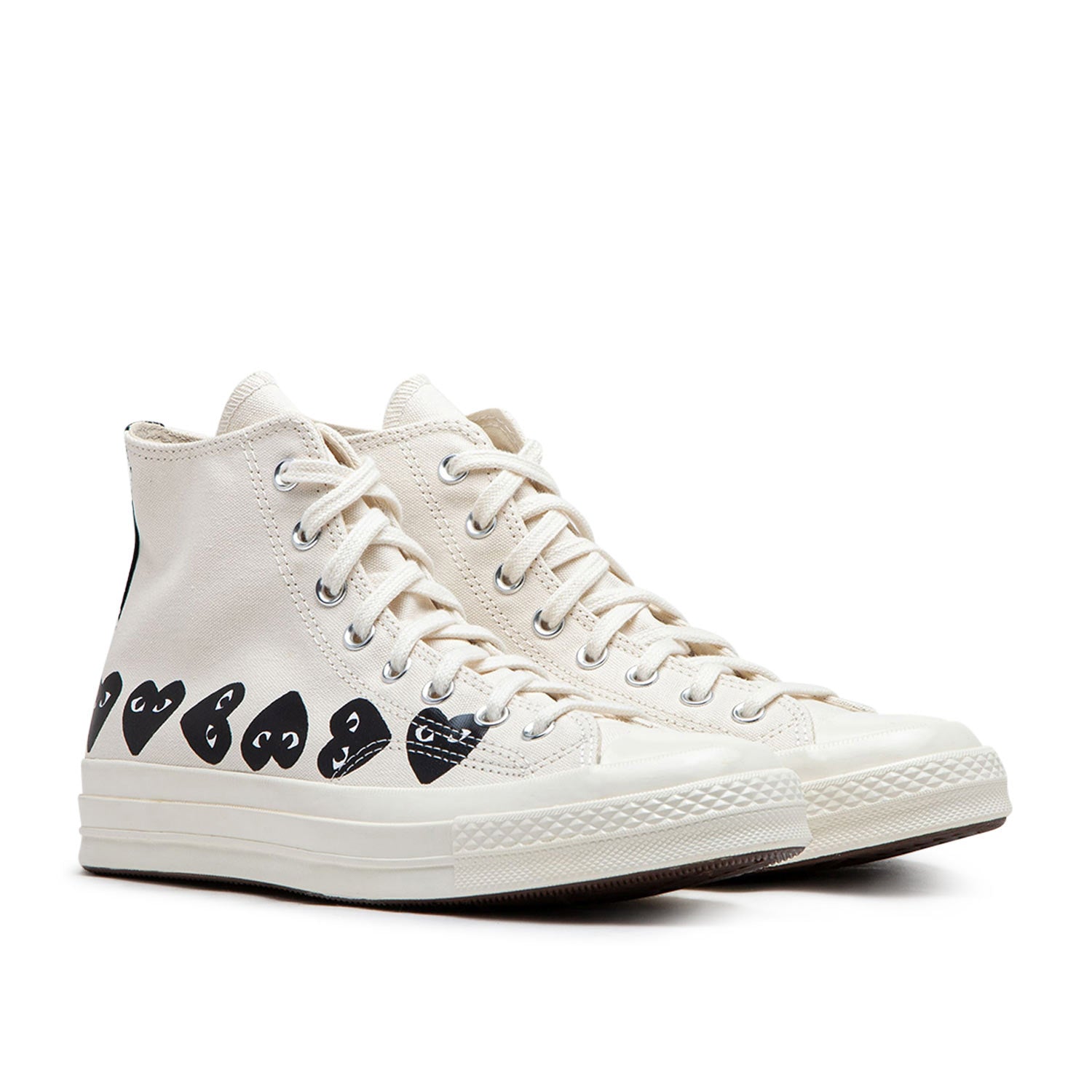 comme des garçons play x converse multi heart chuck taylor all star 70 high (white) von converse