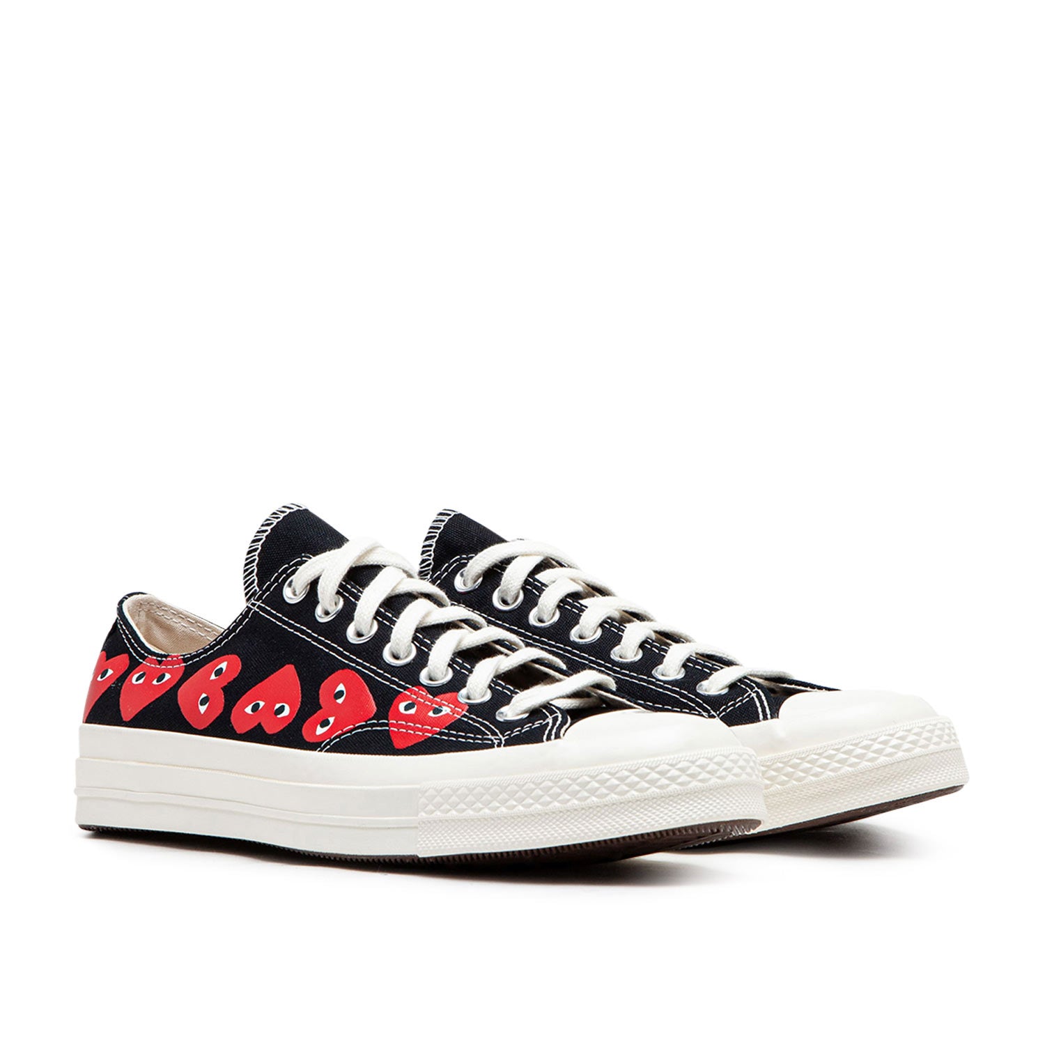 comme des garçons play x converse multi heart chuck taylor all star 70 low (black) von converse