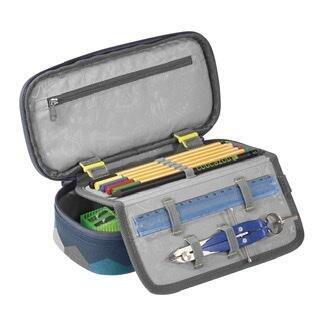 coocazoo - Coocazoo PencilDenzel Blue Geometric Melange Schlampermäppchen von coocazoo