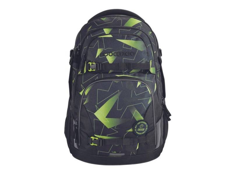 coocazoo Schulranzen Schulrucksack PORTER Lime Flash (1 Stück), ergonomisch, Körpergröße: 135 - 180 cm, Easy-Grow-System von coocazoo