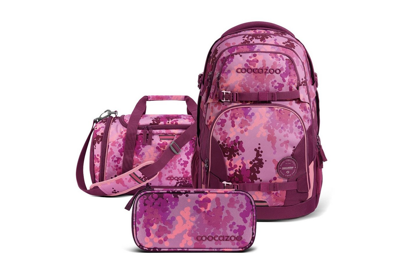 coocazoo Schulranzen Schulrucksack-Set „Cherry Blossom“, 3-teilig von coocazoo