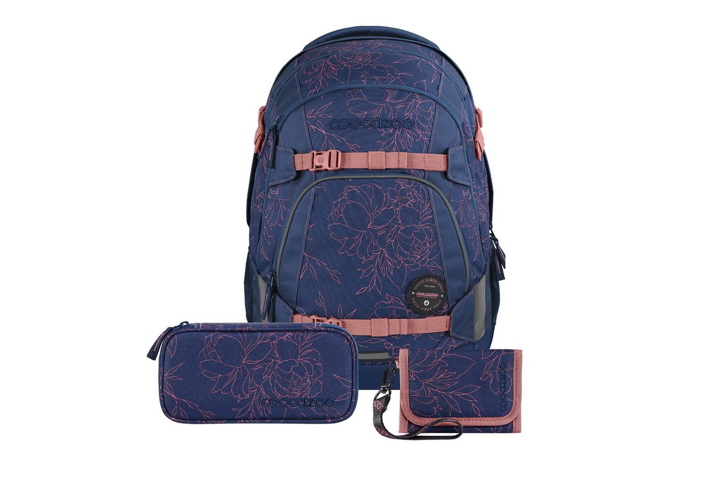 coocazoo Schulranzen Schulrucksack-Set MATE, Mäppchen Geldbörse (3-tlg) von coocazoo