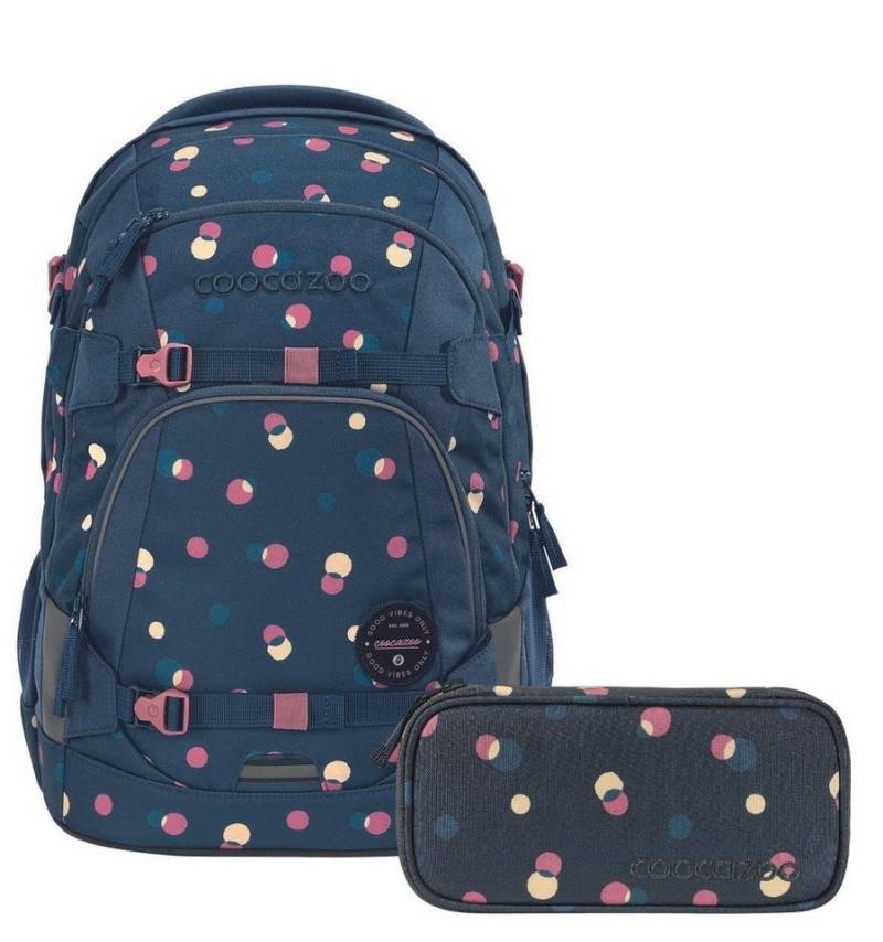 coocazoo Schulranzen Schulrucksack-Set MATE Bubble Dreams 2-teilig (Rucksack, Mäppchen), ergonomisch, reflektiert, Körpergröße: 135 - 180 cm von coocazoo